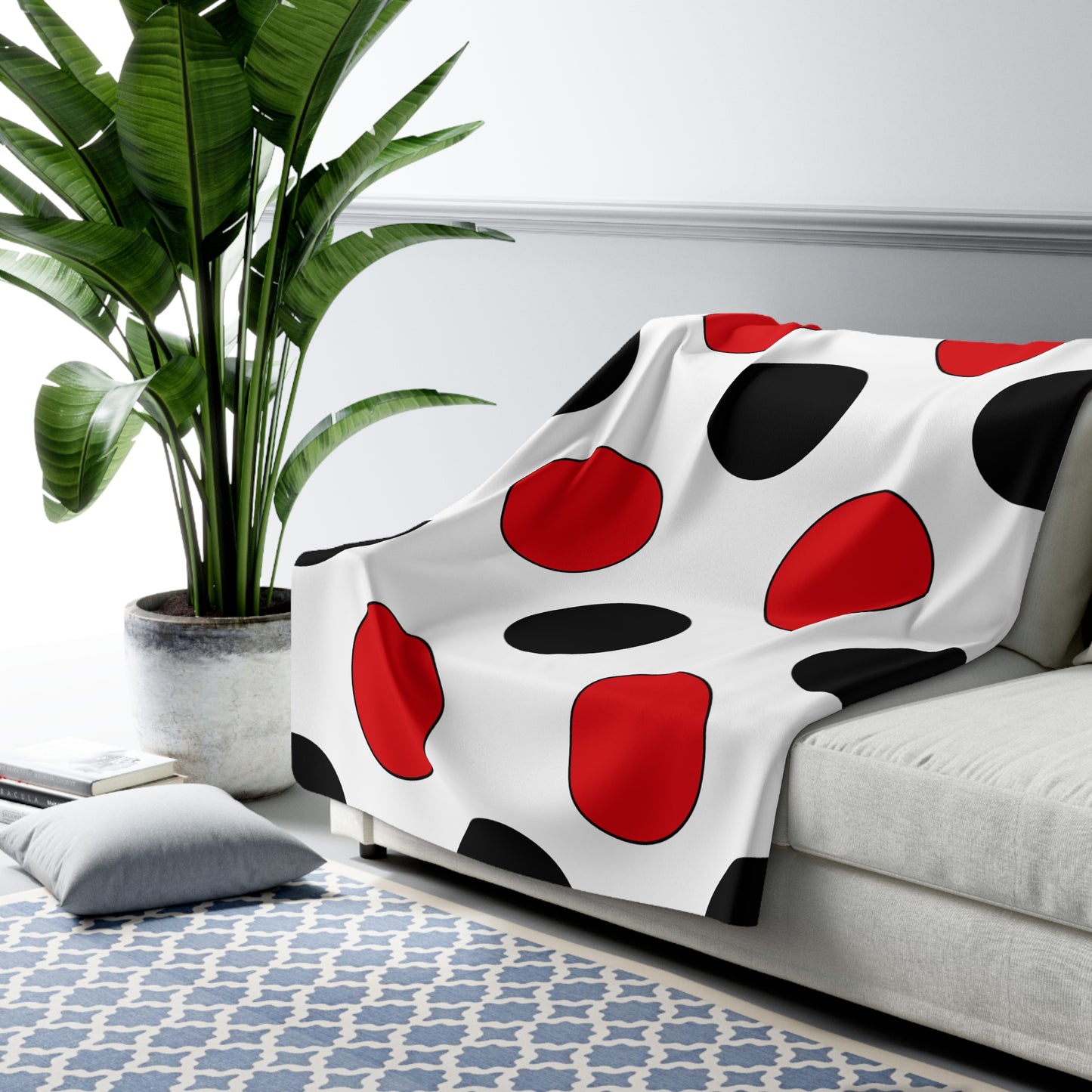 Gibraltar Retro Polka Dots Blanket Throw