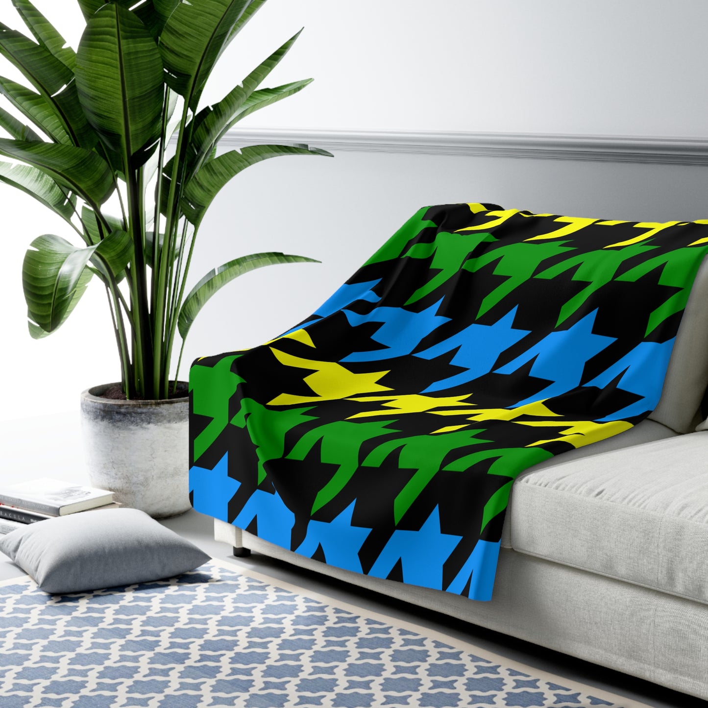 Tanzania Retro Houndstooth Blanket Throw