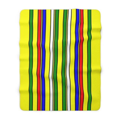 Central African Republic Retro Stripes Blanket Throw
