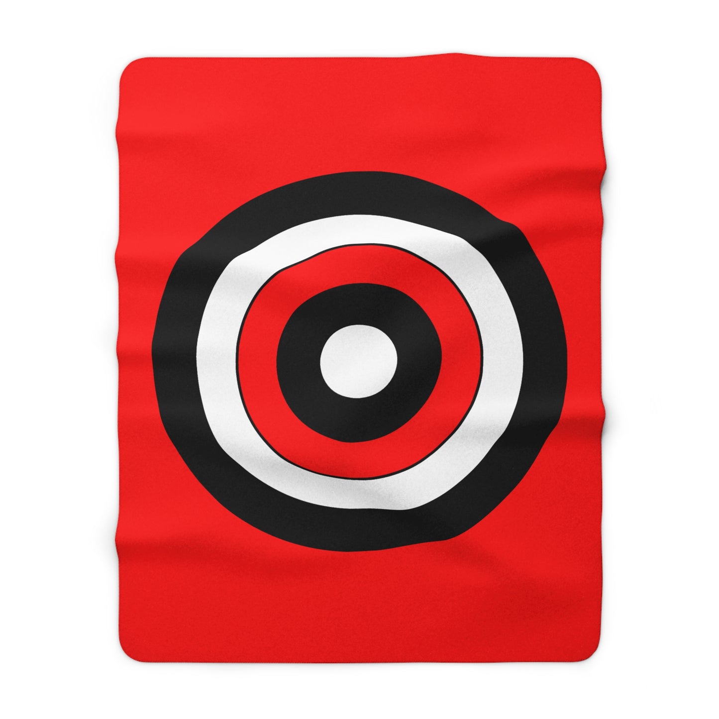 Red, Black, White Retro Target Blanket Throw