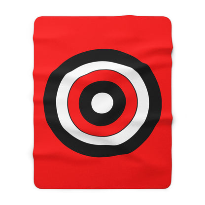 Red, Black, White Retro Target Blanket Throw