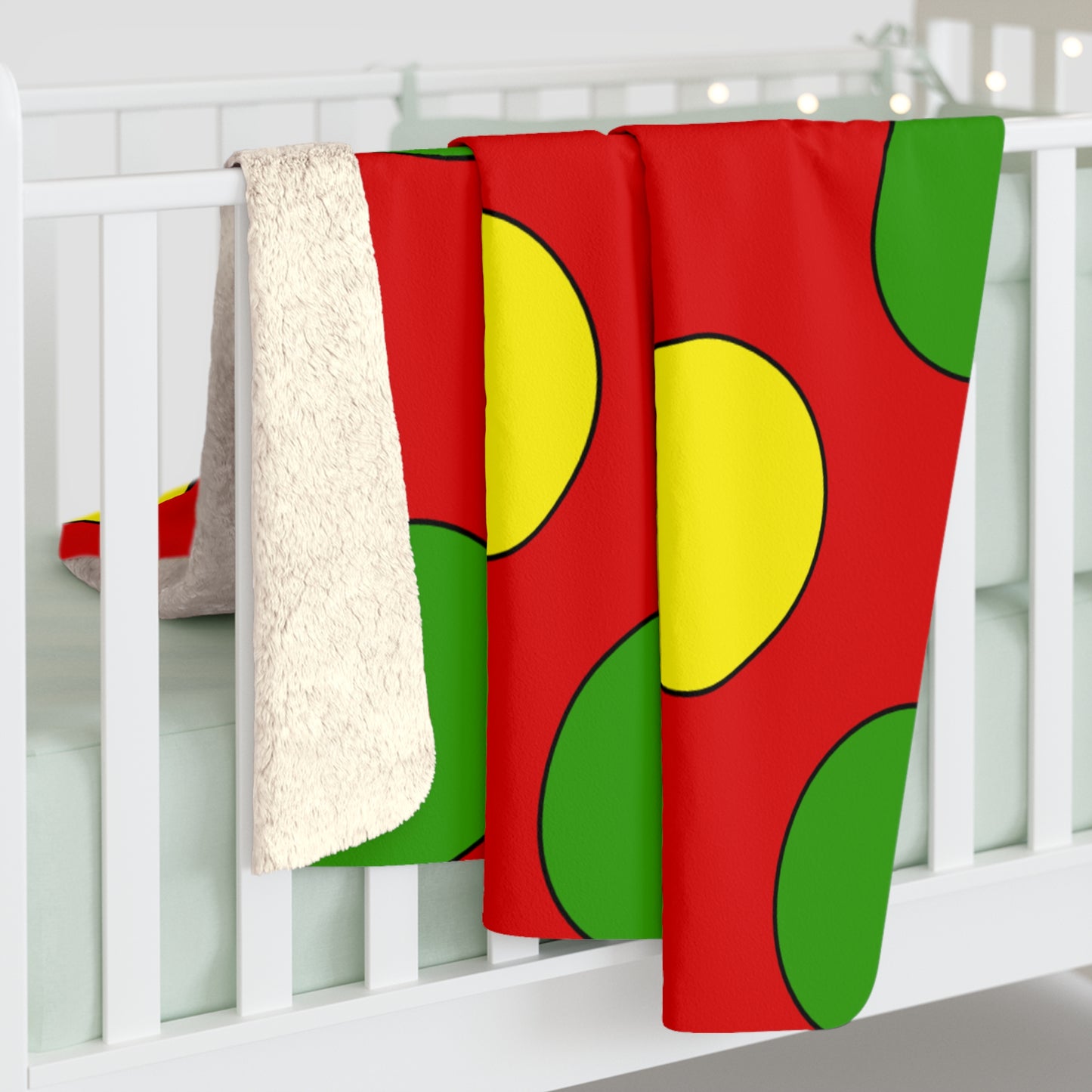 Burkina Faso Retro Polka Dots Blanket Throw