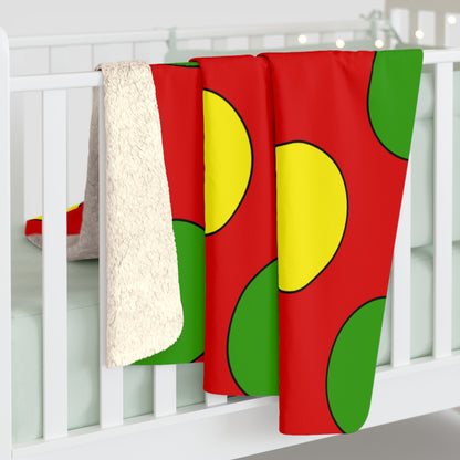 Burkina Faso Retro Polka Dots Blanket Throw