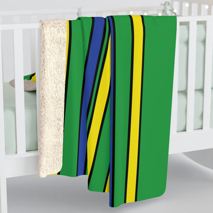 Brazil Retro Stripes Blanket Throw