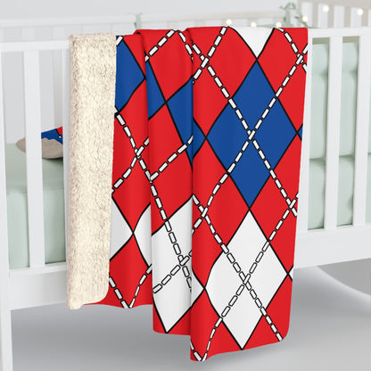Slovakia Retro Argyle Blanket Throw
