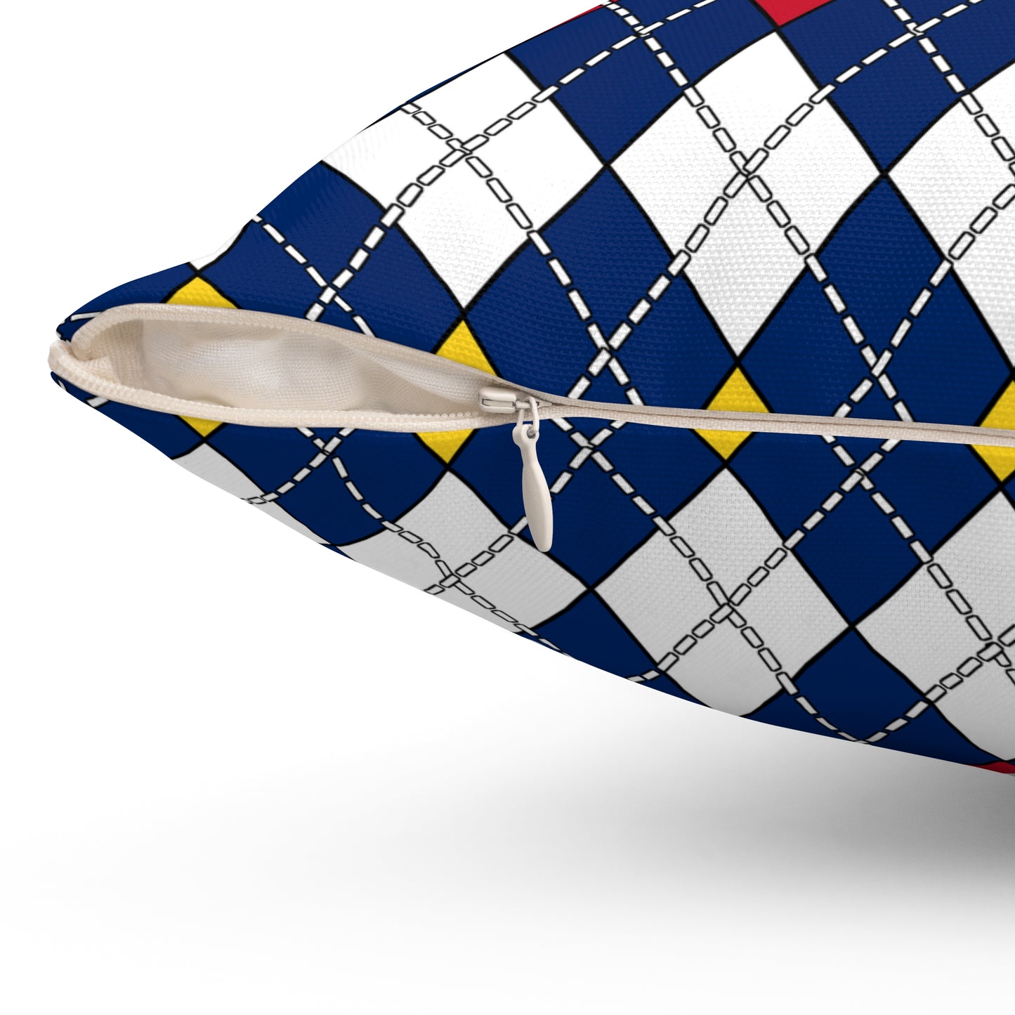 Turks And Caicos Islands Retro Argyle Cushion Pillow