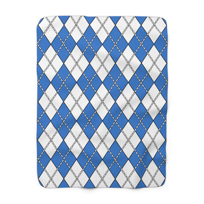 Antarctica Retro Argyle Blanket Throw