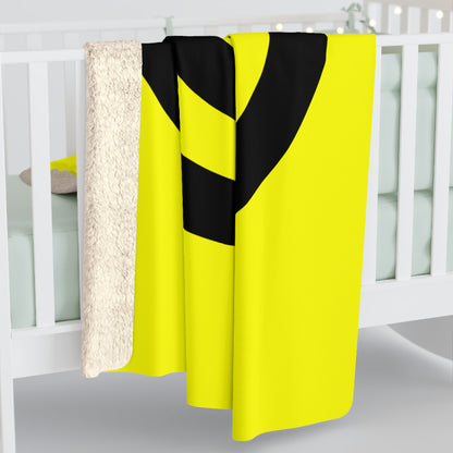 Yellow, Black Retro Target Blanket Throw