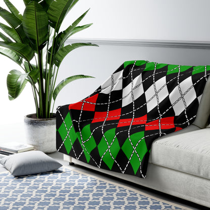 Sudan Retro Argyle Blanket Throw