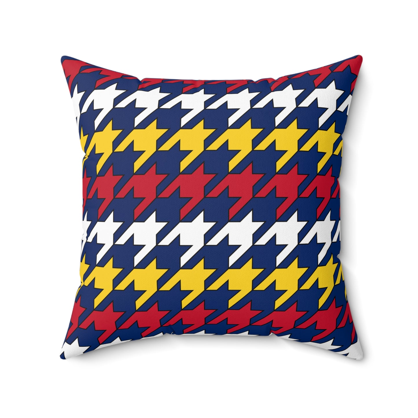 Turks And Caicos Islands Retro Houndstooth Cushion Pillow
