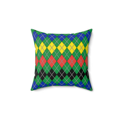 New Caledonia Retro Argyle Cushion Pillow