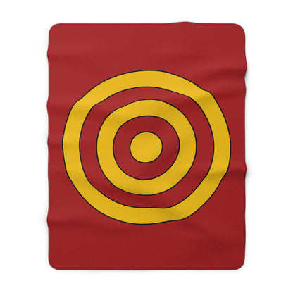 Spain Retro Target Blanket Throw