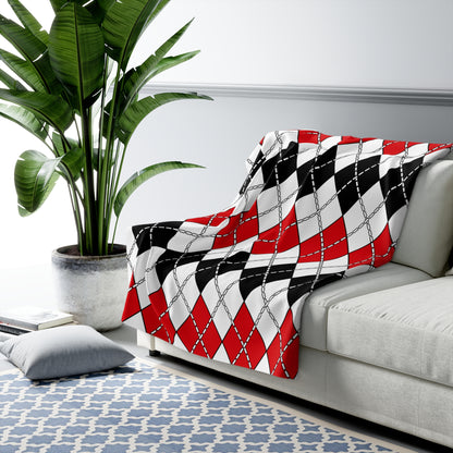 Gibraltar Retro Argyle Blanket Throw