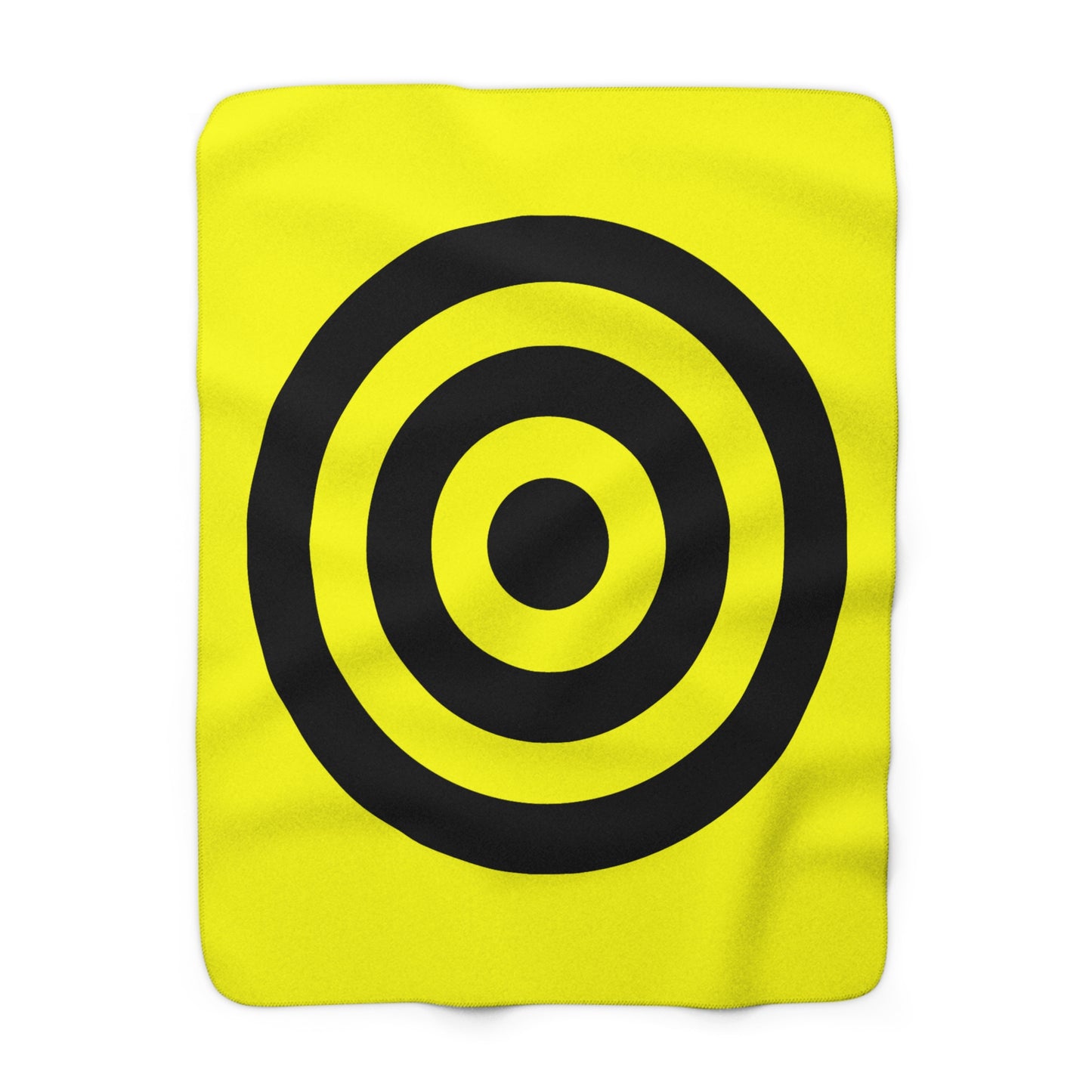 Yellow, Black Retro Target Blanket Throw