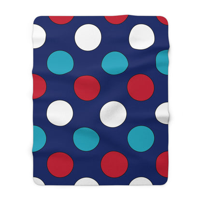 Montserrat Retro Polka Dots Blanket Throw