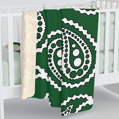 Saudi Arabia Retro Paisley Blanket Throw