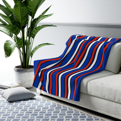 Russia Retro Stripes Blanket Throw