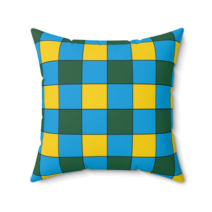Rwanda Retro Check Cushion Pillow