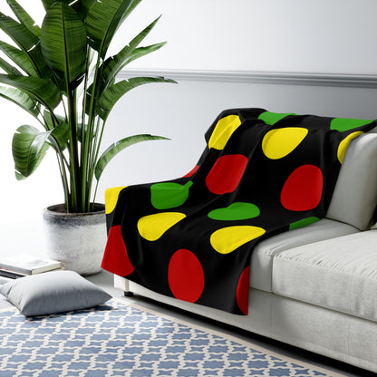 Saint Kitts And Nevis Retro Polka Dots Blanket Throw