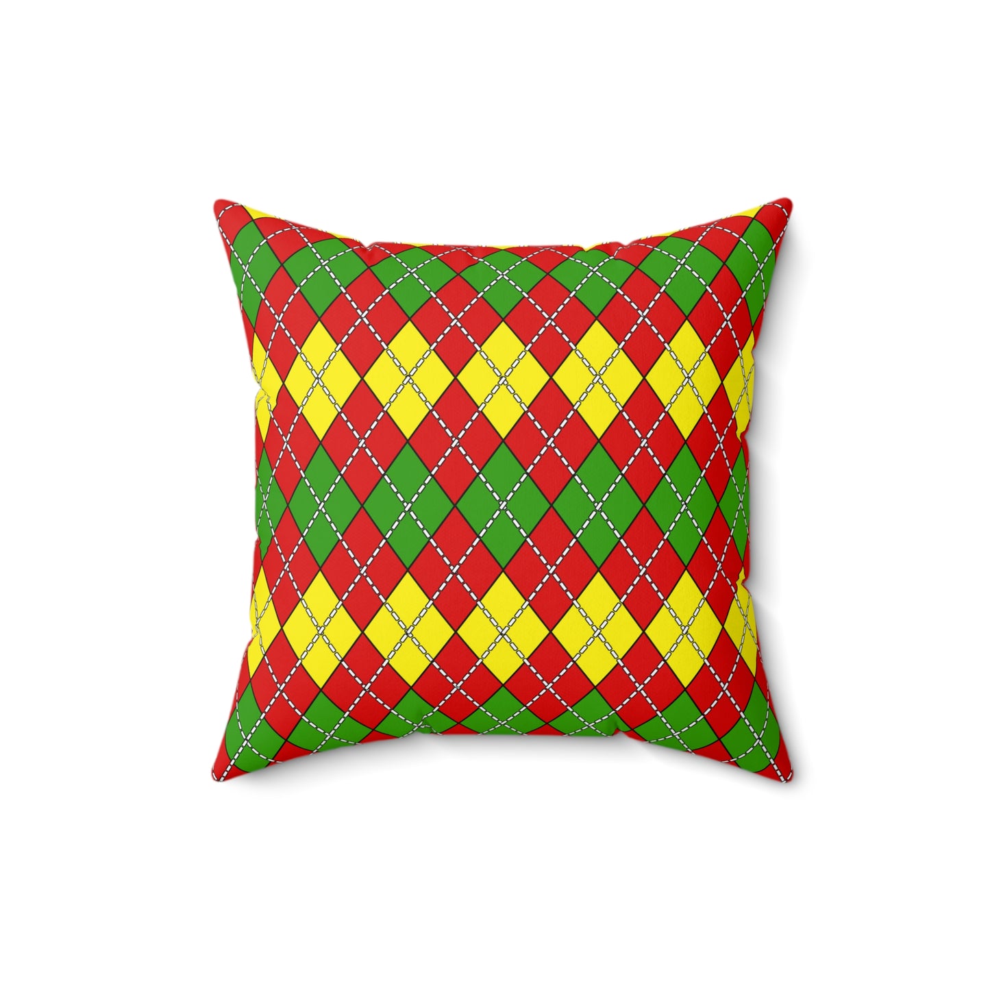 Burkina Faso Retro Argyle Cushion Pillow