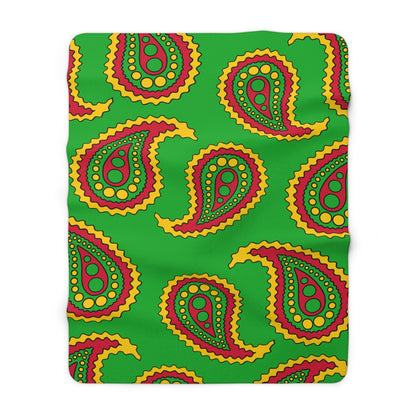 Sao Tome And Principe Retro Paisley Blanket Throw