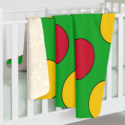 Sao Tome And Principe Retro Polka Dots Blanket Throw
