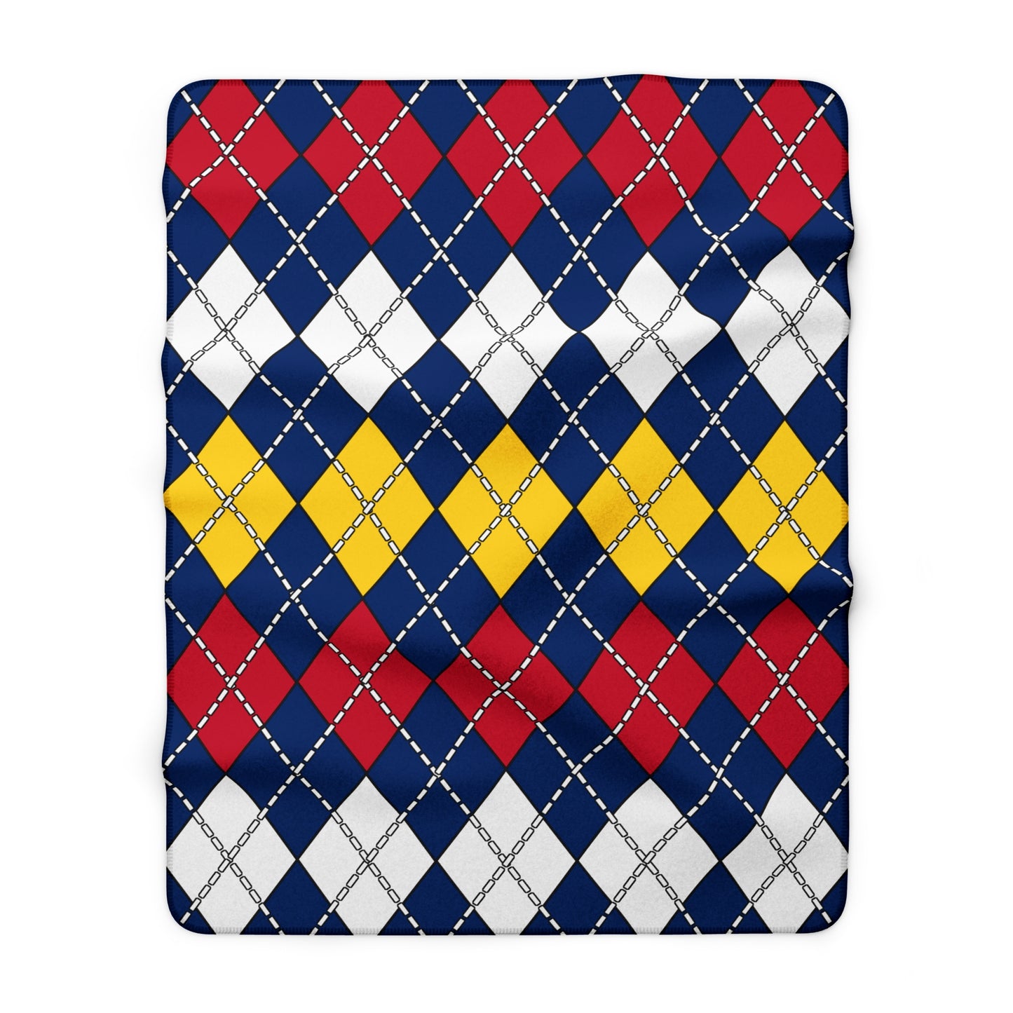 Turks And Caicos Islands Retro Argyle Blanket Throw