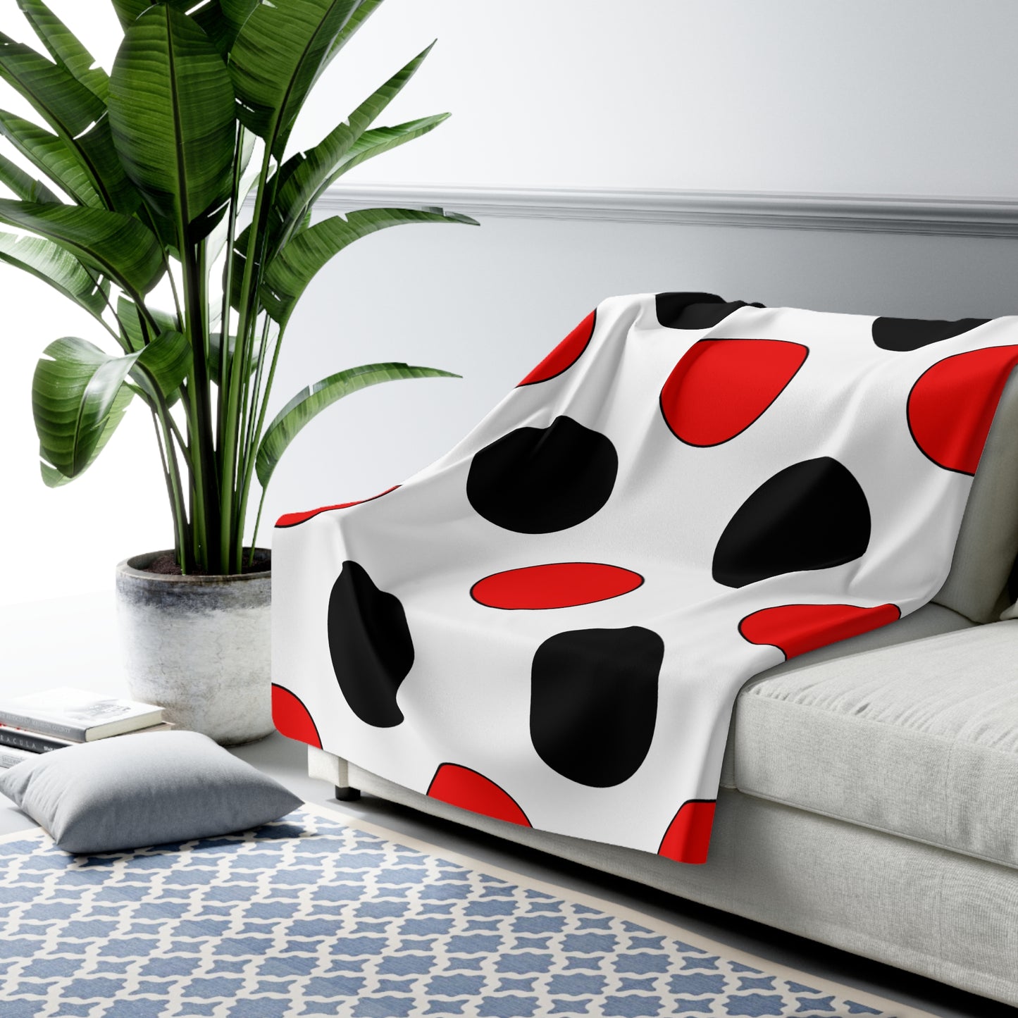Yemen Retro Polka Dots Blanket Throw