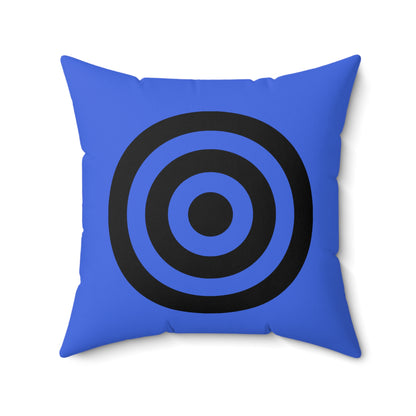 Royal Blue, Black Retro Target Cushion Pillow