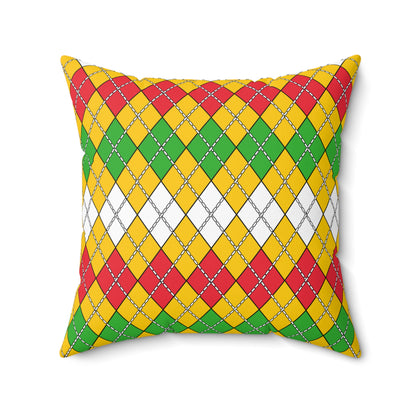 Myanmar Retro Argyle Cushion Pillow