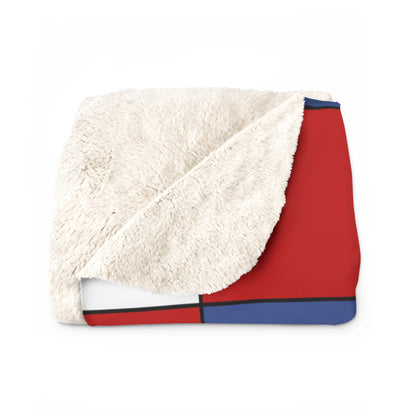 Democratic Peoples Republic Of Korea Retro Check Blanket Throw