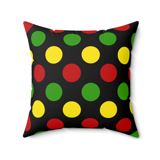 Saint Kitts And Nevis Retro Polka Dots Cushion Pillow