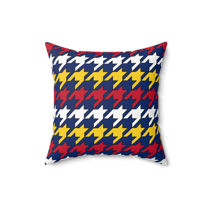 Turks And Caicos Islands Retro Houndstooth Cushion Pillow