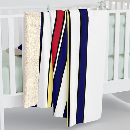 British Indian Ocean Territory Retro Stripes Blanket Throw