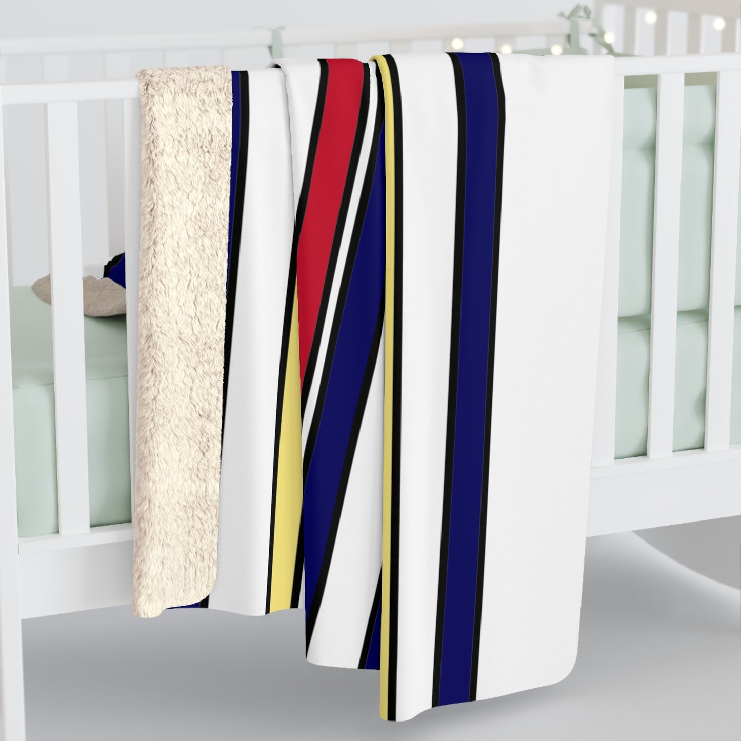 Diego Garcia Retro Stripes Blanket Throw