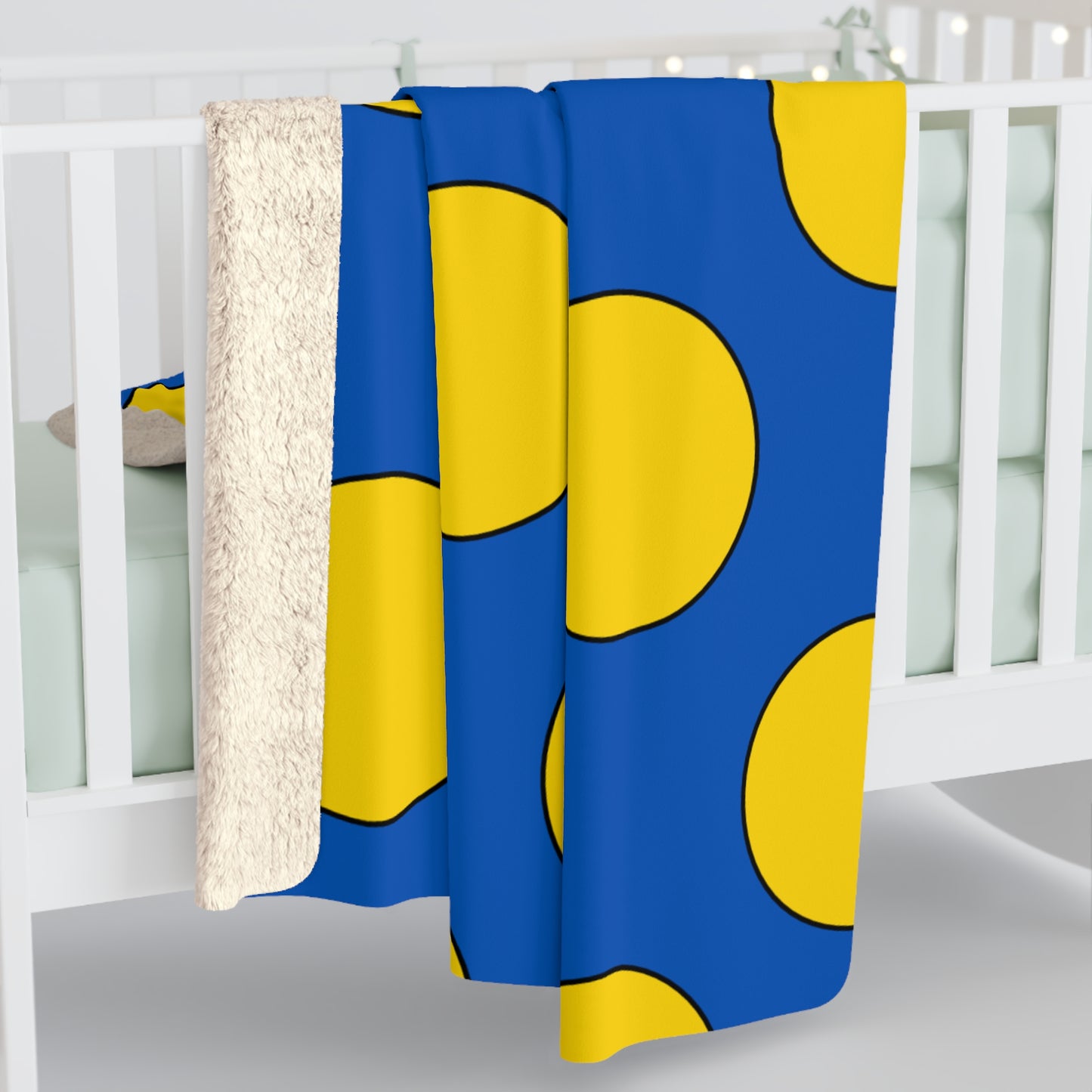 Ukraine Retro Polka Dots Blanket Throw