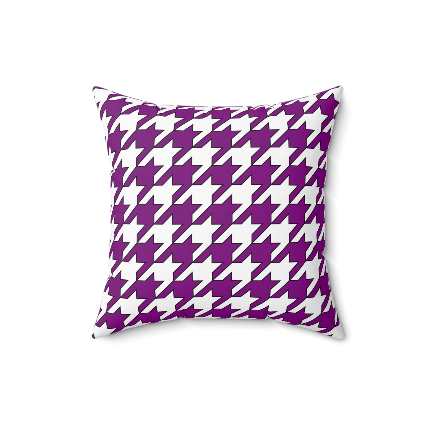 Purple, White Retro Houndstooth Cushion Pillow