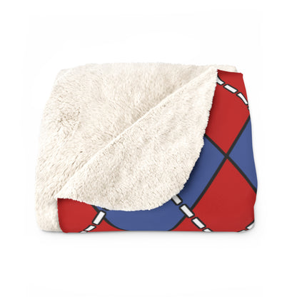 Democratic Peoples Republic Of Korea Retro Argyle Blanket Throw