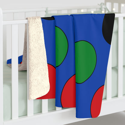South Sudan Retro Polka Dots Blanket Throw