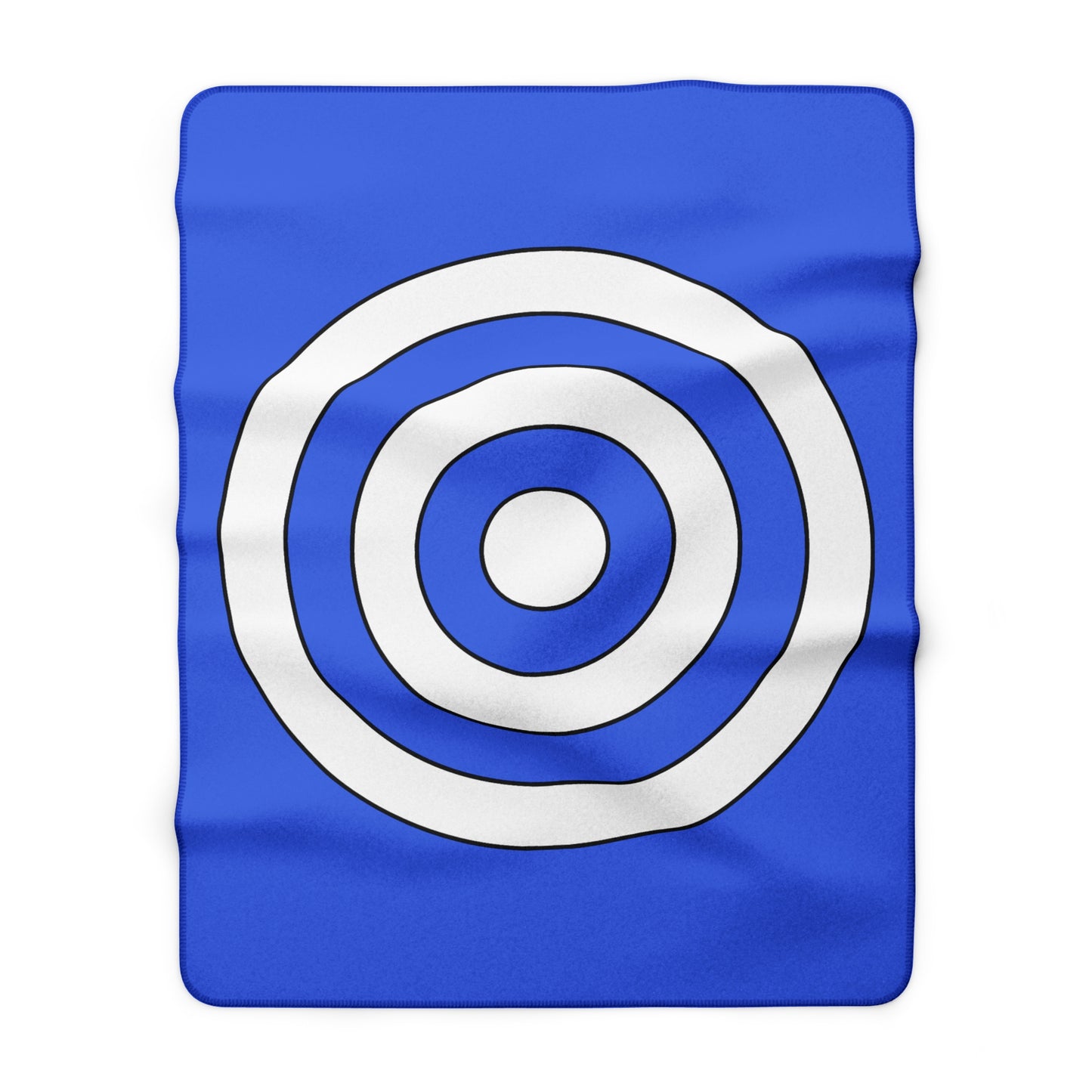 Royal Blue, White Retro Target Blanket Throw