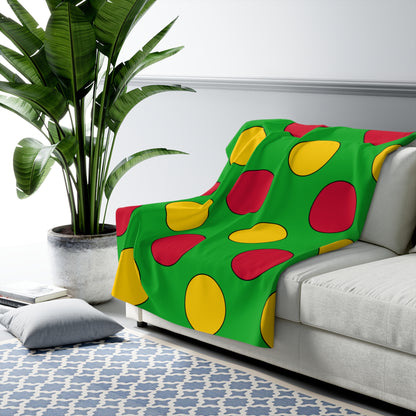 Sao Tome And Principe Retro Polka Dots Blanket Throw