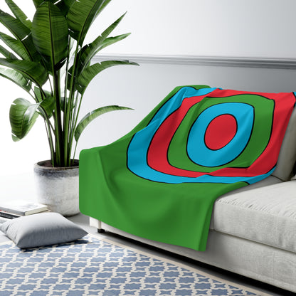 Azerbaijan Retro Target Blanket Throw