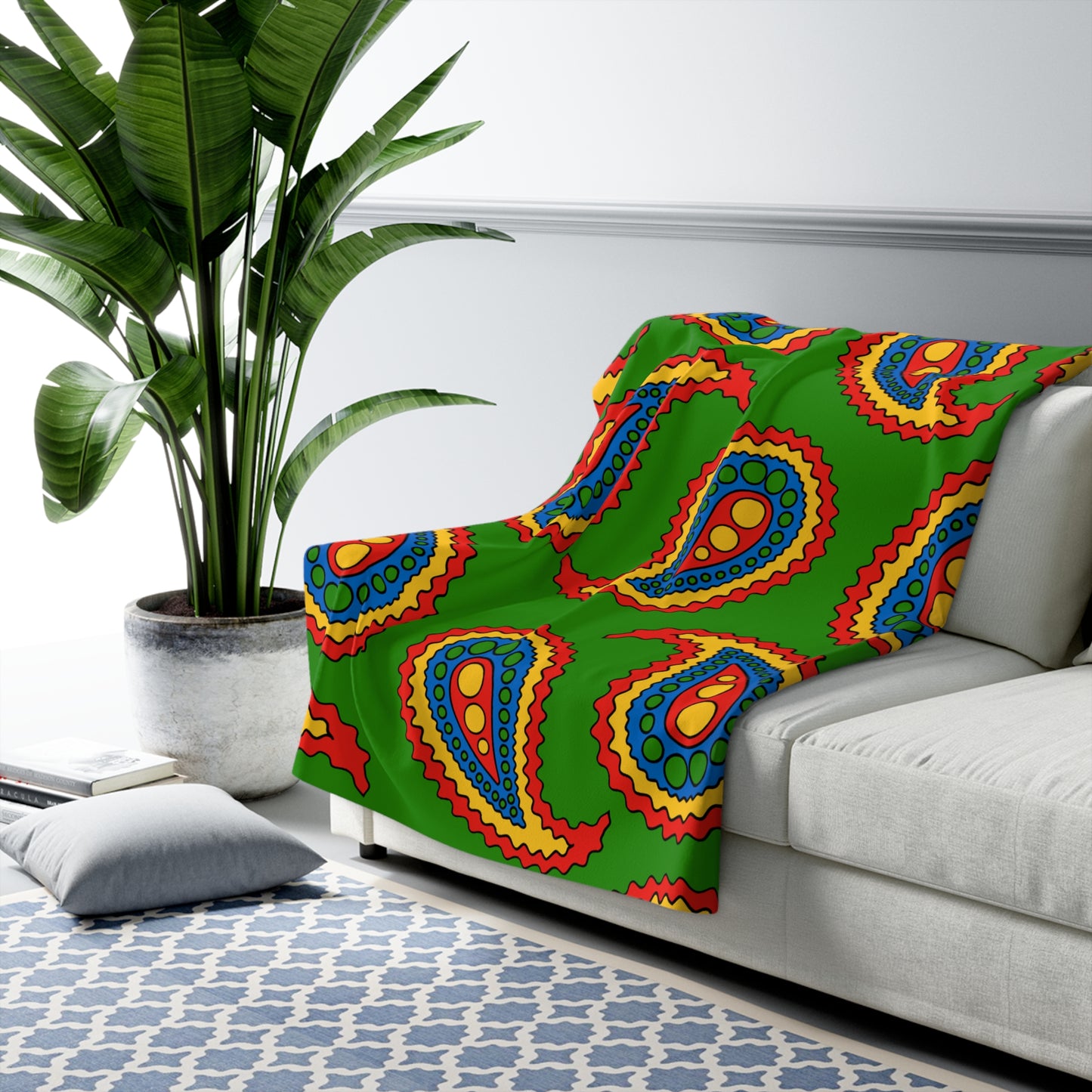Ethiopia Retro Paisley Blanket Throw