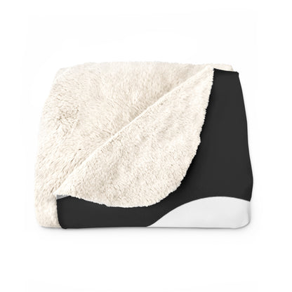 Black, White Retro Polka Dots Blanket Throw