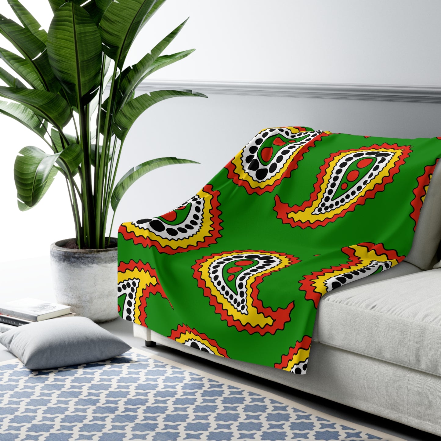 Dominica Retro Paisley Blanket Throw