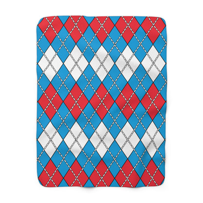 Luxembourg Retro Argyle Blanket Throw