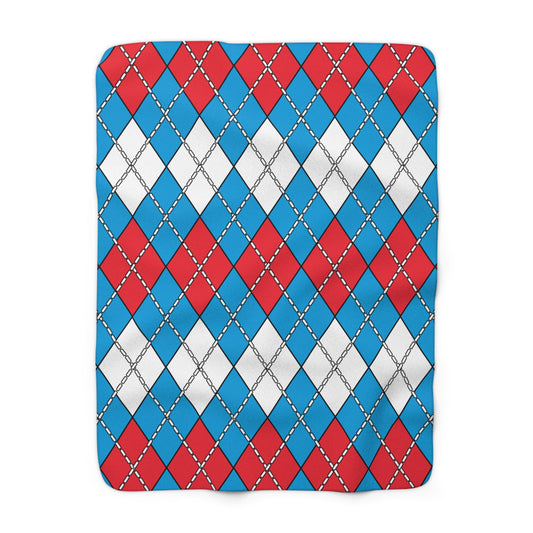Luxembourg Retro Argyle Blanket Throw