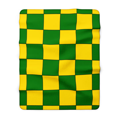 Cocos Islands Retro Check Blanket Throw