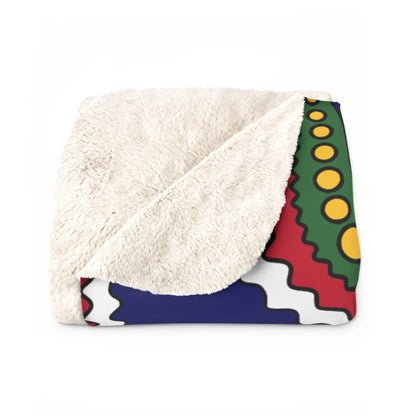 British Virgin Islands Retro Paisley Blanket Throw
