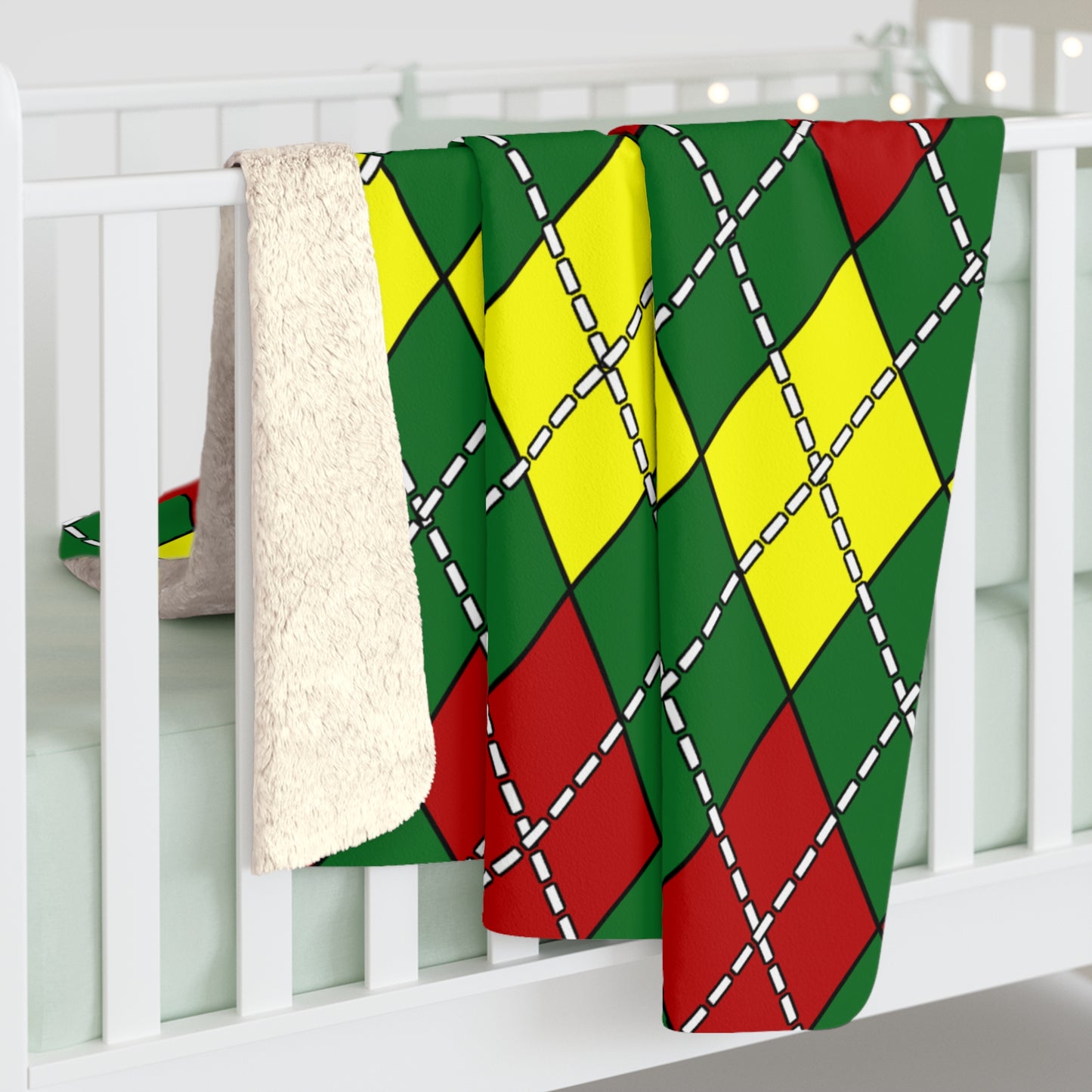 Senegal Retro Argyle Blanket Throw
